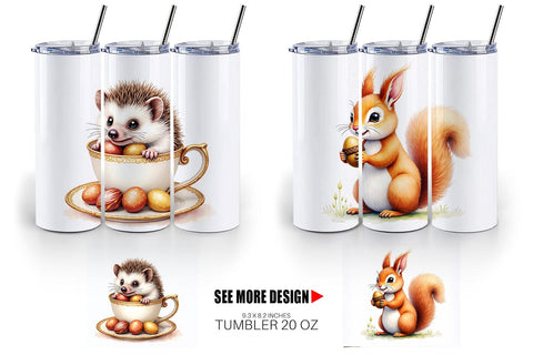 Tumbler Woodland Easter Friends Sublimation artnoy 