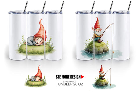 Tumbler Woodland Gnomes Sublimation artnoy 