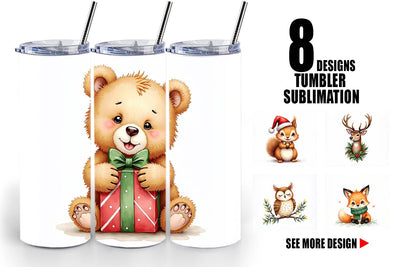 Tumbler Woodland Whimsy Sublimation artnoy 
