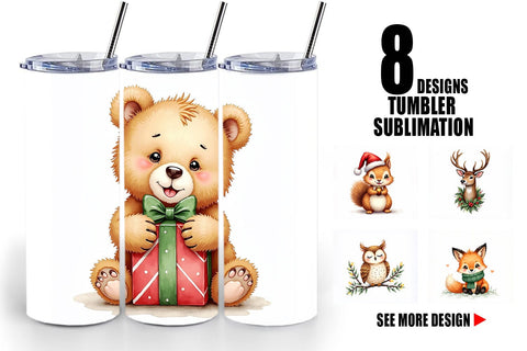 Tumbler Woodland Whimsy Sublimation artnoy 