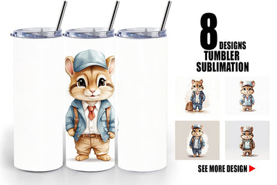 Tumbler Working Mouse Sublimation artnoy 