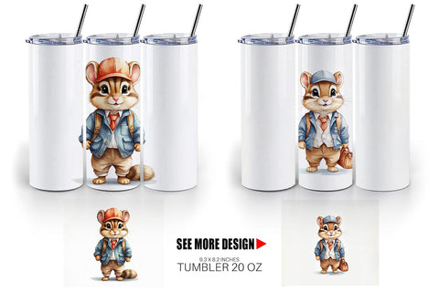 Tumbler Working Mouse Sublimation artnoy 