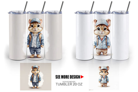 Tumbler Working Mouse Sublimation artnoy 