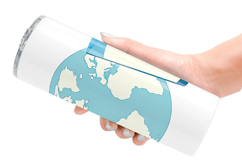 Tumbler World with Milk Glass Sublimation artnoy 