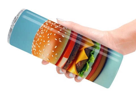 Tumbler Wrap 3D Burger Sublimation artnoy 