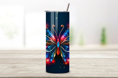 Tumbler Wrap 3d Butterfly cute tumbler, 3d Butterfly Tumbler Wrap 20 oz Skinny Tumbler Floral Sublimation Designs Purple Tumbler Wrap Glitter Tumbler Wrap Straight & tapered Sublimation FloridPrintables 