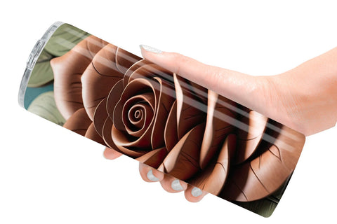 Tumbler Wrap 3D Carved Rose Sublimation artnoy 