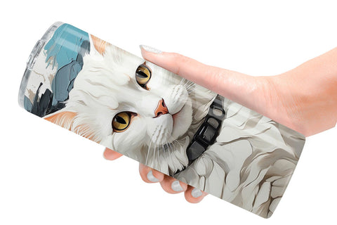 Tumbler Wrap 3D Cat Painting Sublimation artnoy 