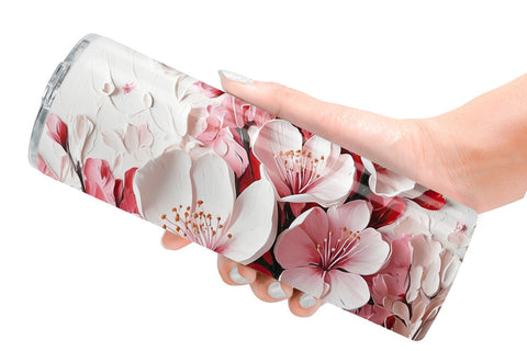 Tumbler Wrap 3D Cherry Blossom Sublimation artnoy 