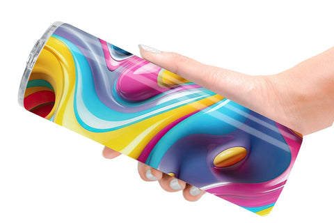 Tumbler Wrap 3D Colorful Liquid Sublimation artnoy 