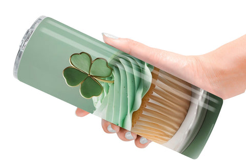 Tumbler Wrap 3D Cupcake Patrick Day Sublimation artnoy 