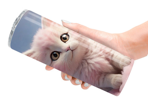 Tumbler Wrap 3D Cute Cat Pastel Sublimation artnoy 