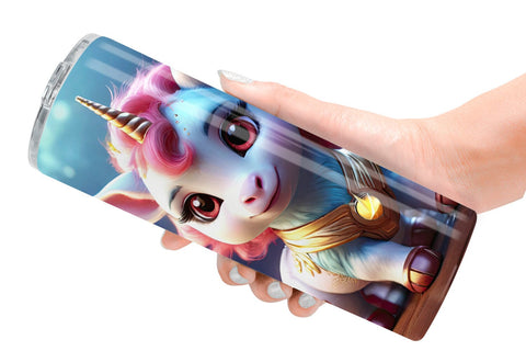 Tumbler Wrap 3D Cute Unicorn Sublimation artnoy 