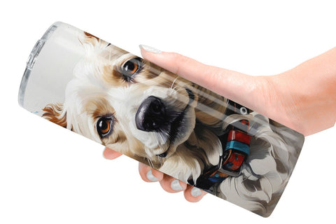 Tumbler Wrap 3D Dog Painting Sublimation artnoy 