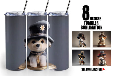 Tumbler Wrap 3D Dog Sublimation artnoy 