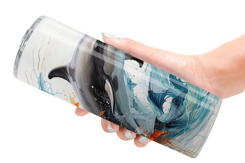 Tumbler Wrap 3D Dolphin Painting Sublimation artnoy 