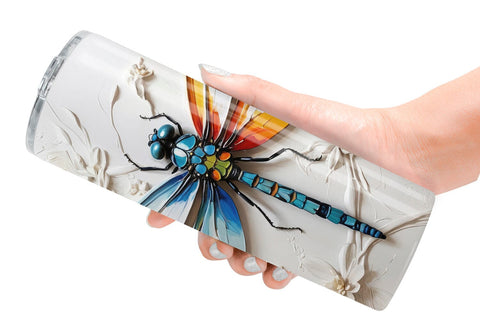 Tumbler Wrap 3D Dragonfly Painting Sublimation artnoy 