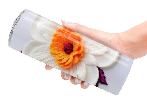 Tumbler Wrap 3D Flower Embroidered Sublimation artnoy 