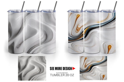 Tumbler Wrap 3D Fluid Abstract Sublimation artnoy 