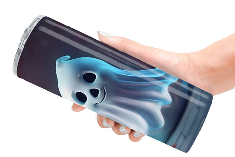 Tumbler Wrap 3D Ghost Halloween Sublimation artnoy 