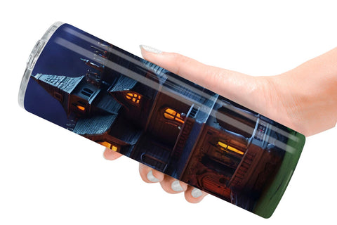 Tumbler Wrap 3D Haunted House Sublimation artnoy 