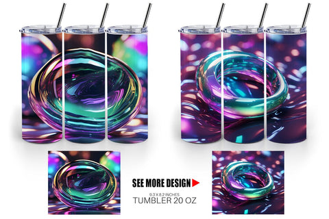 Tumbler Wrap 3D Holographic Shape Sublimation artnoy 