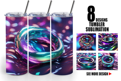 Tumbler Wrap 3D Holographic Shape Sublimation artnoy 