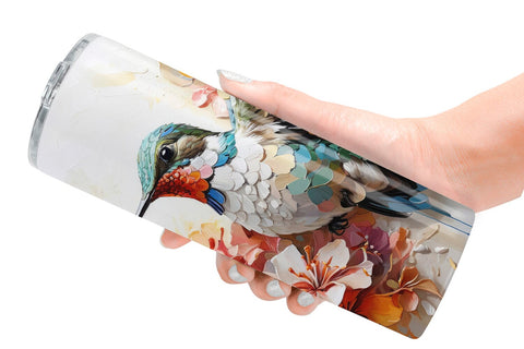 Tumbler Wrap 3D Hummingbird Painting Sublimation artnoy 