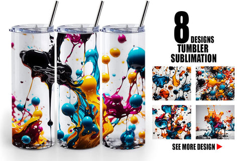 Tumbler Wrap 3D Ink Liquid Sublimation artnoy 