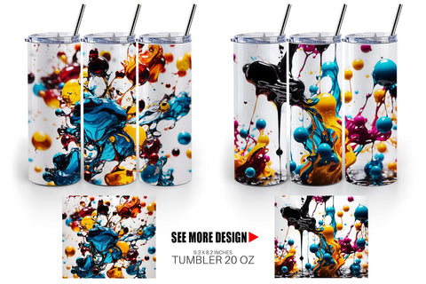 Tumbler Wrap 3D Ink Liquid Sublimation artnoy 