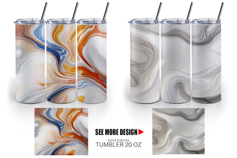 Tumbler Wrap 3D Liquid Abstract Sublimation artnoy 
