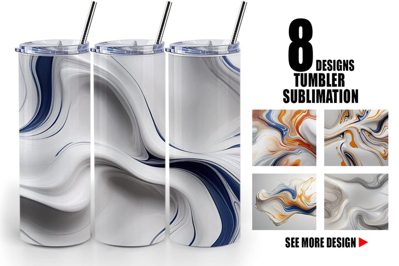 Tumbler Wrap 3D Liquid Abstract Sublimation artnoy 
