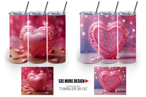 Tumbler Wrap 3D Love Valentine Sublimation artnoy 