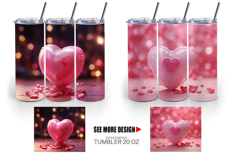 Tumbler Wrap 3D Love Valentine Sublimation artnoy 