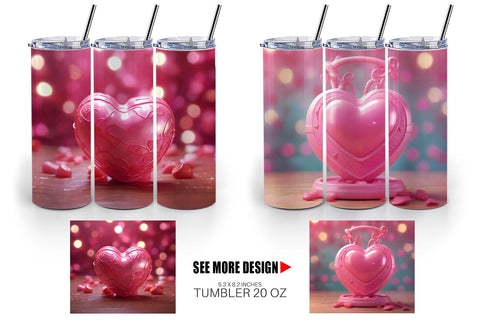 Tumbler Wrap 3D Love Valentine Sublimation artnoy 