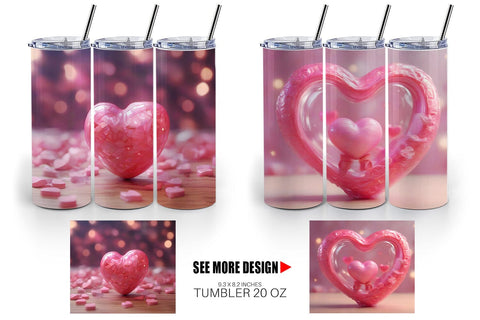 Tumbler Wrap 3D Love Valentine Sublimation artnoy 
