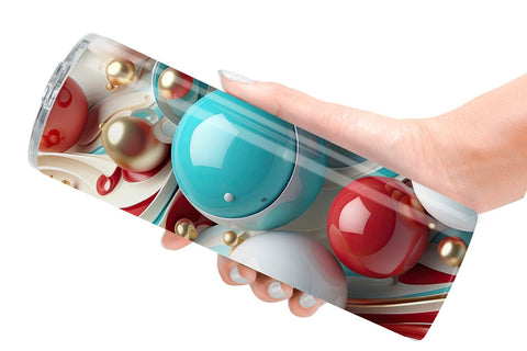 Tumbler Wrap 3D Orb Christmas Sublimation artnoy 