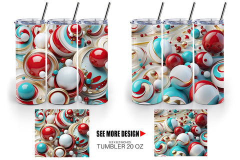 Tumbler Wrap 3D Orb Christmas Sublimation artnoy 