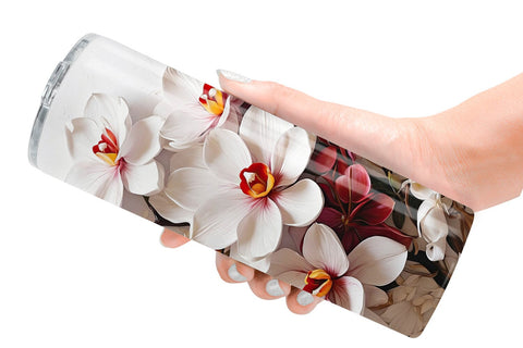 Tumbler Wrap 3D Orchid Flower Sublimation artnoy 