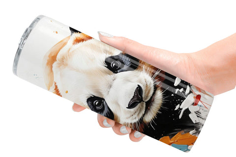 Tumbler Wrap 3D Panda Painting Sublimation artnoy 