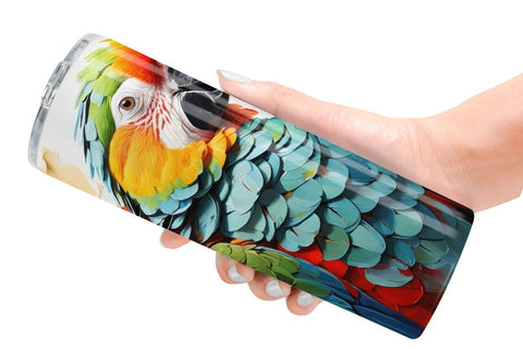 Tumbler Wrap 3D Parrot Painting Sublimation artnoy 
