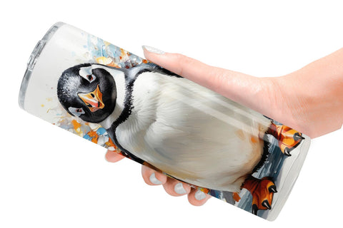 Tumbler Wrap 3D Penguin Painting Sublimation artnoy 