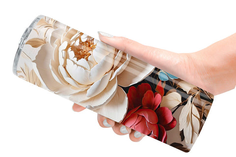 Tumbler Wrap 3D Peony Flower Sublimation artnoy 