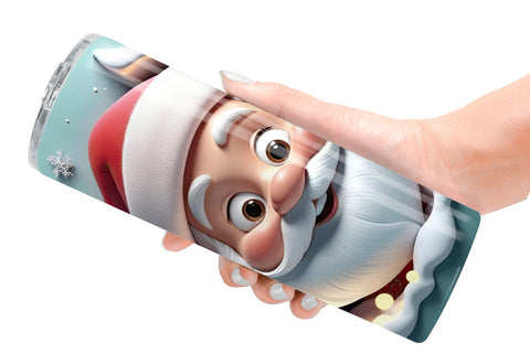 Tumbler Wrap 3D Santa Claus Sublimation artnoy 