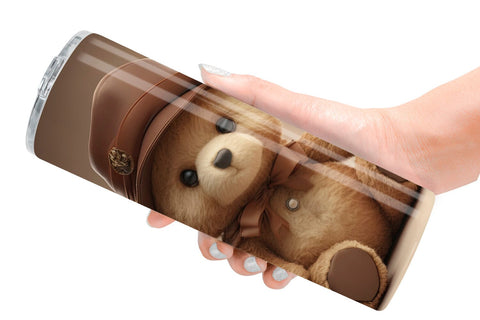 Tumbler Wrap 3D Teddy Bear Sublimation artnoy 