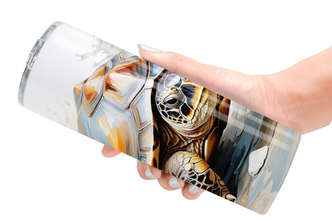 Tumbler Wrap 3D Turtle Painting Sublimation artnoy 