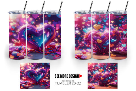Tumbler Wrap 3D Vibrant Love Sublimation artnoy 