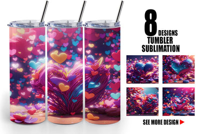 Tumbler Wrap 3D Vibrant Love Sublimation artnoy 