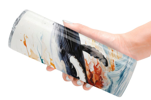 Tumbler Wrap 3D Whale Painting Sublimation artnoy 