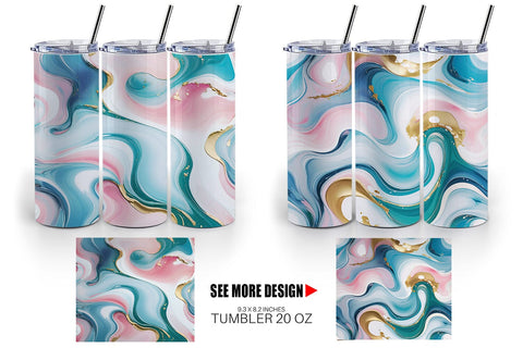 Tumbler Wrap Abstract Fluid Sublimation artnoy 